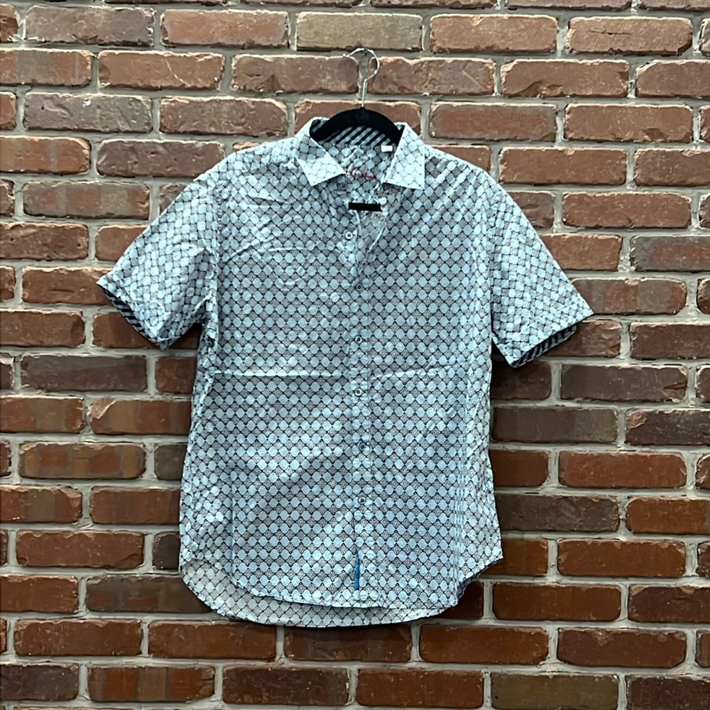 Blue patterned multi colored shirt